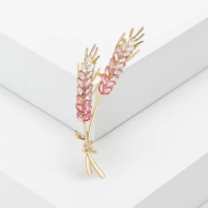 Rhinestone Wheat Ear Brooches